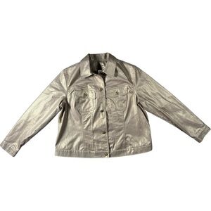 Lauren Jeans Co Ralph Lauren Metallic Gold Jean Style Jacket Women’s 1X